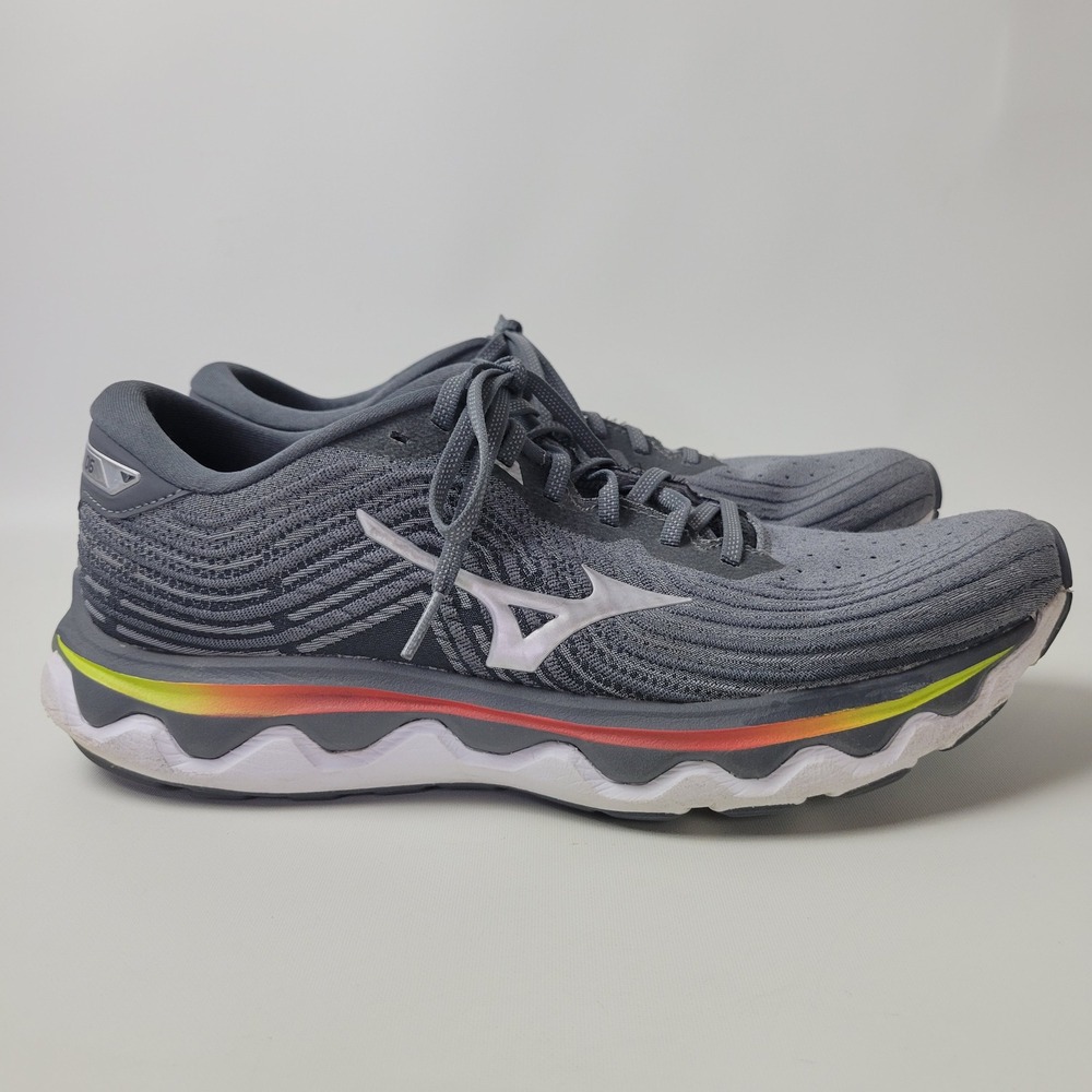 Mizuno Wave Horizon 6 Mens Running Shoes Grey Silver Multi J1GC2226 Size 11.5